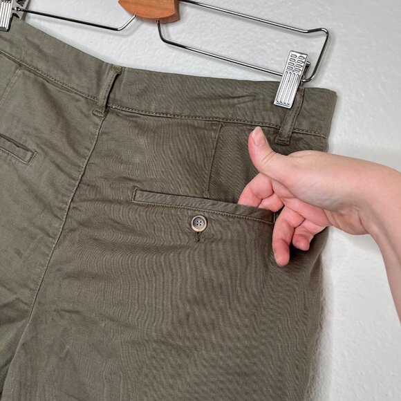Free People Womens Bille Chino Olive Cotton Khaki Shorts Size 6 - Picture 8 of 11